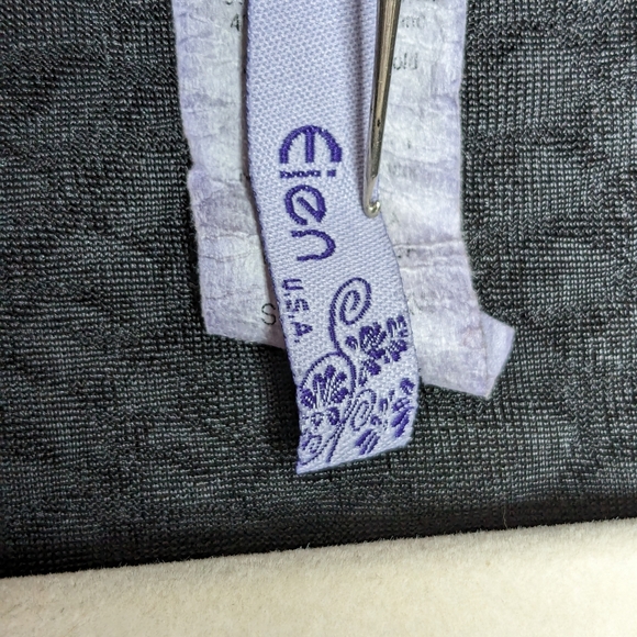 Eien Vintage Bodysuit Women's Sz 2XL Black Gold Glitter Long Sleeve Zip Y-1 - Picture 6 of 6